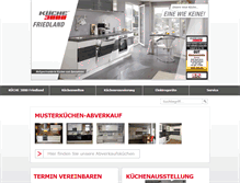 Tablet Screenshot of kuechen-center-friedland.de